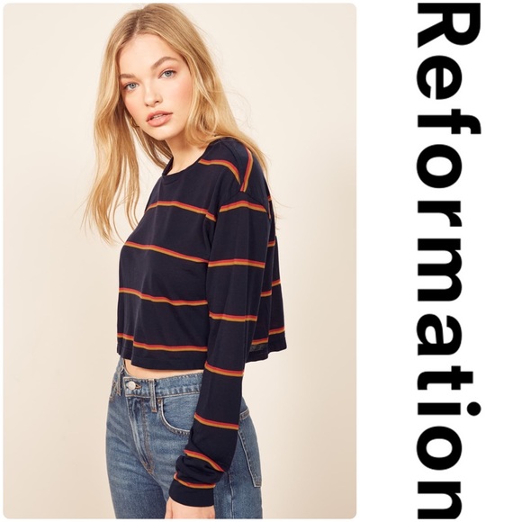 Reformation Chloe Stripe Top - Picture 3 of 4